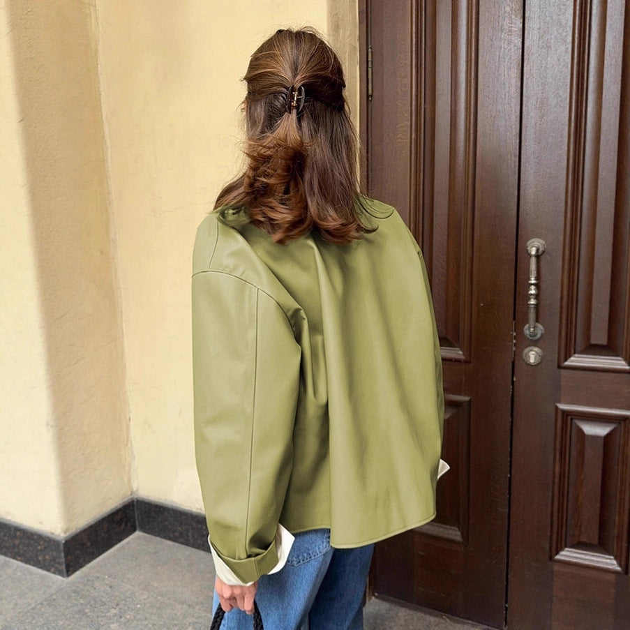 Damen Oversized Übergangsjacke aus leichtem Material mit kontrastierenden Ärmeln Drune