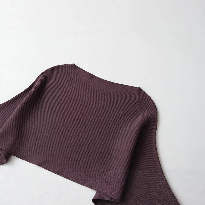 Damen Gerippter Kurz‑Poncho mit U‑Boot‑Ausschnitt und kastiger Silhouette Drune