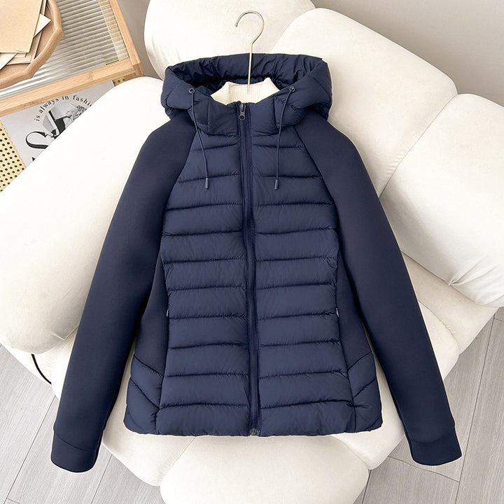 Damen nan leichte Hybrid-Steppjacke mit mattierter Front, elastischen Ärmelpaneelen und wärmender Thermofüllung Drune