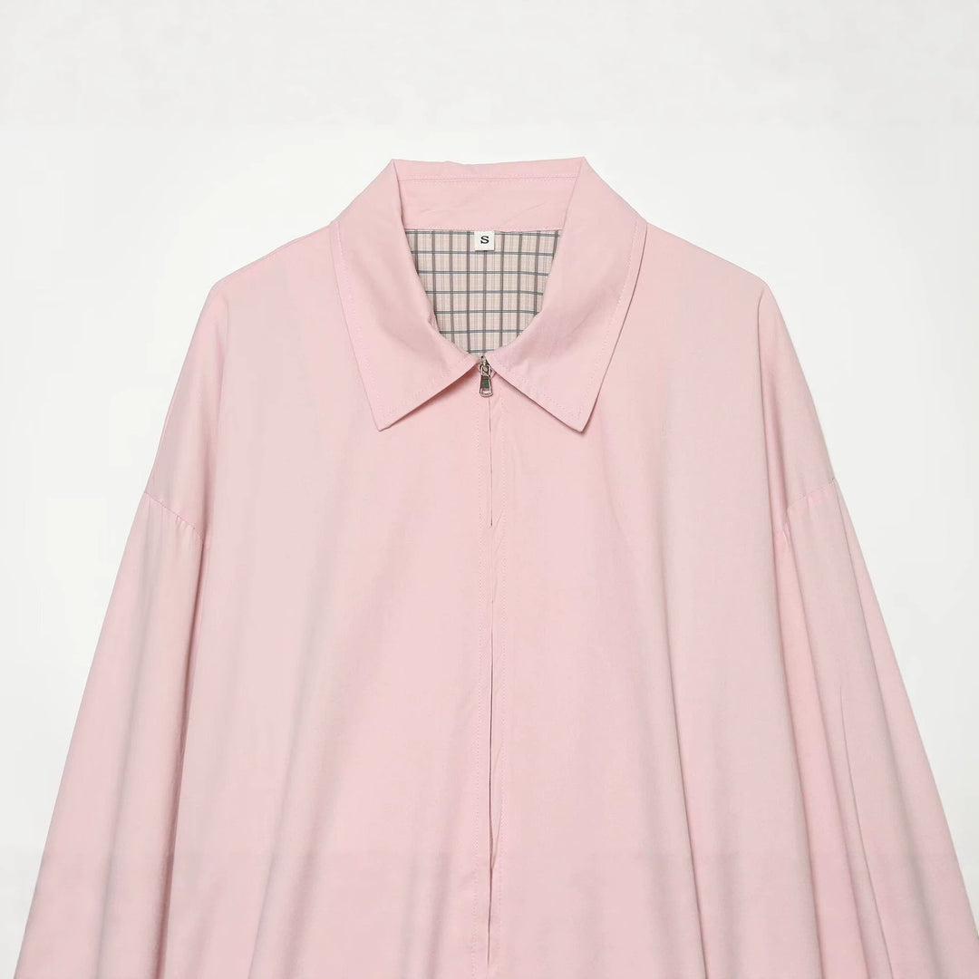 Damen Leichter Cropped‑Blouson mit Hemdkragen, verdecktem Reißverschluss und elastischem Saum Drune