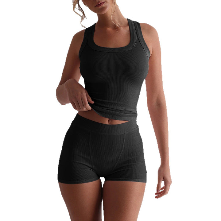 Damen Sportliches Tanktop und Shorts Set Drune