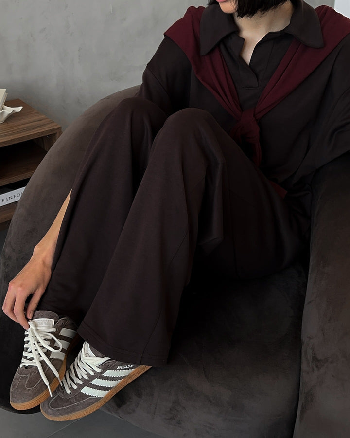 Damen Lässige Bluse mit weitem Schnitt und elegantem Kragen