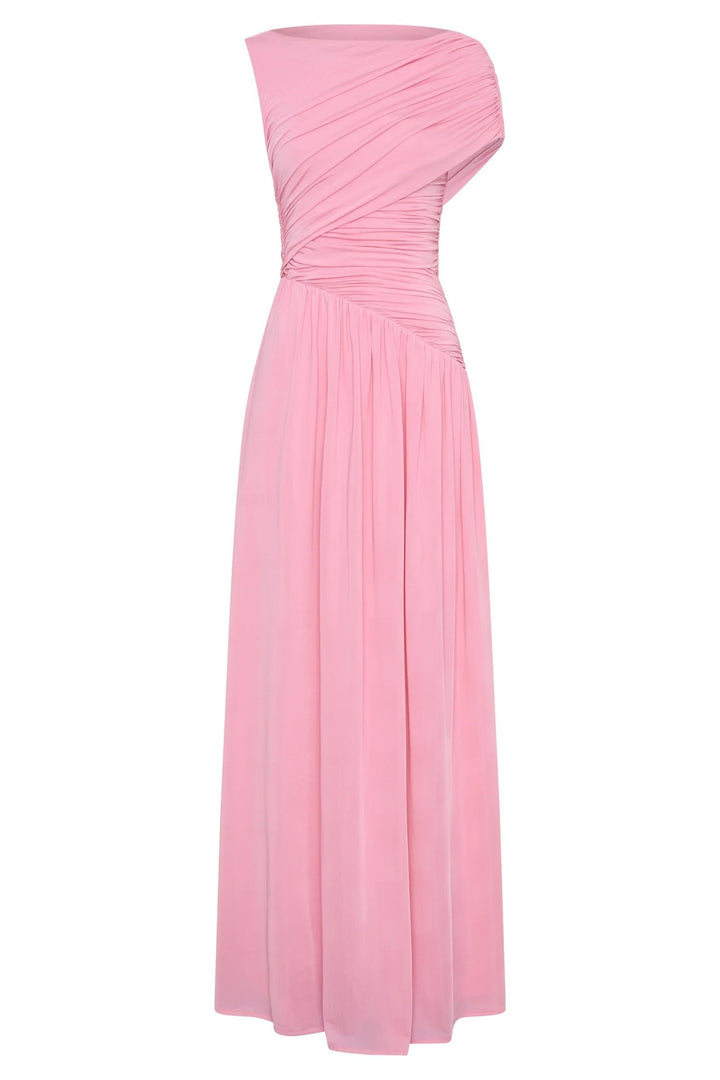 Damen Elegantes Abendkleid mit asymmetrischen Rüschendetails Drune