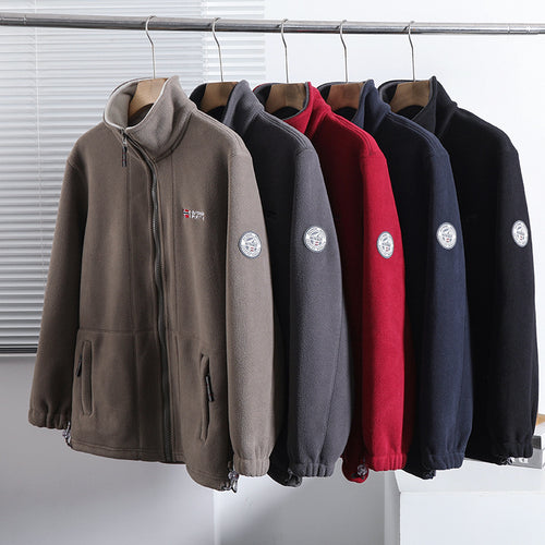 Herren Mikrofleece-Quiltjacke mit Stehkragen, elastischen Bündchen und verdeckten Eingrifftaschen Drune
