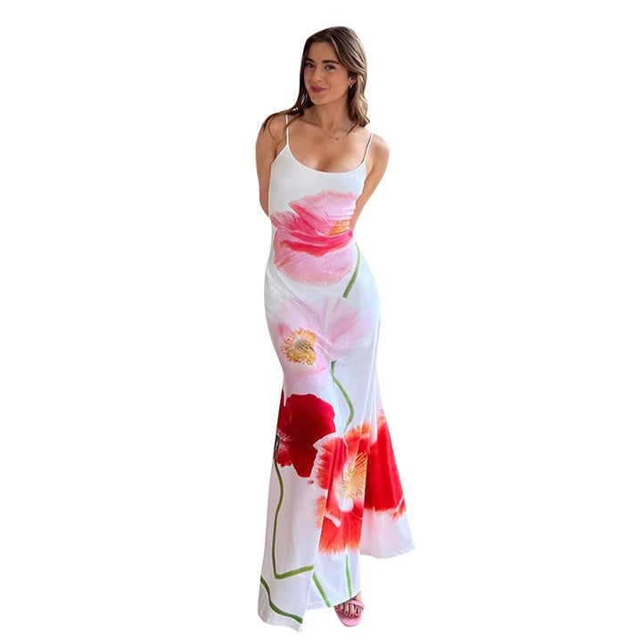 Damen Maxikleid mit floralem Muster Drune