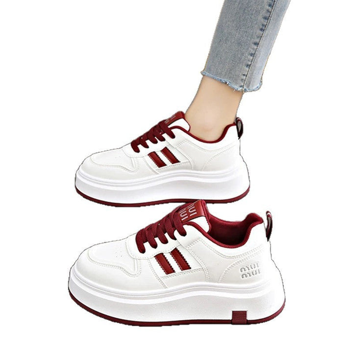 Damen Trendige Plateau-Sneaker mit weicher Polsterung und rutschfester Sohle Drune