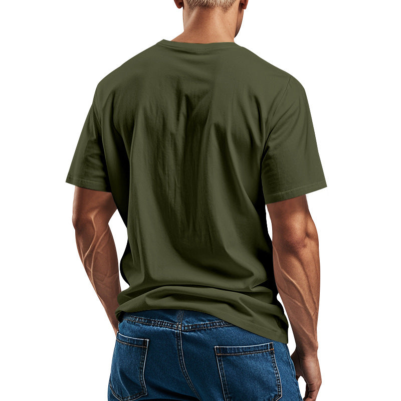 Herren Baumwolle T-Shirt mit modernem Schnitt Drune