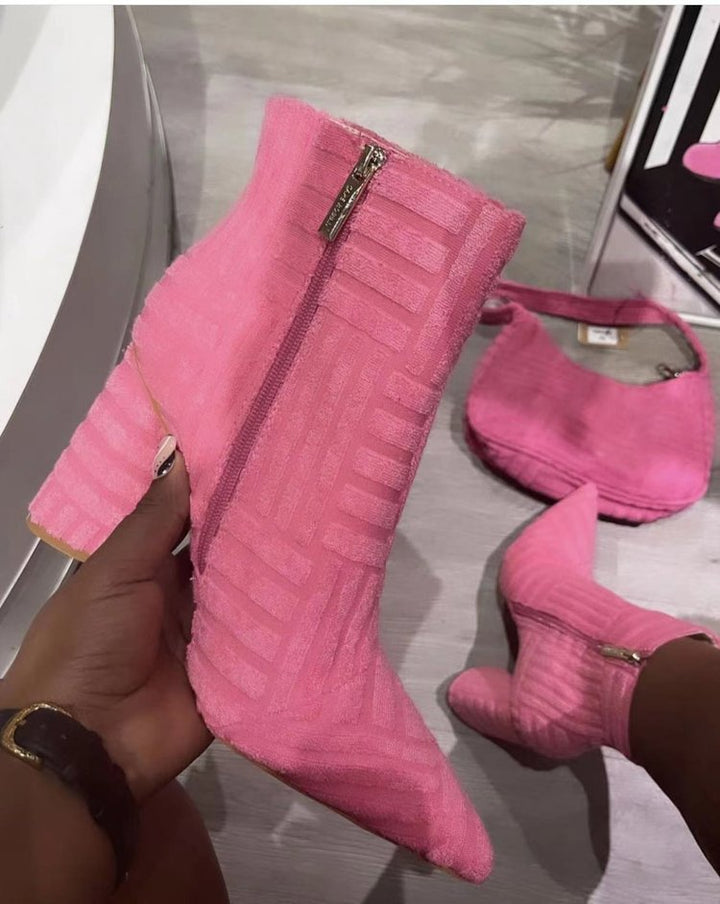 Damen Elegante Stiefeletten mit strukturiertem Obermaterial und praktischem Reißverschluss Drune
