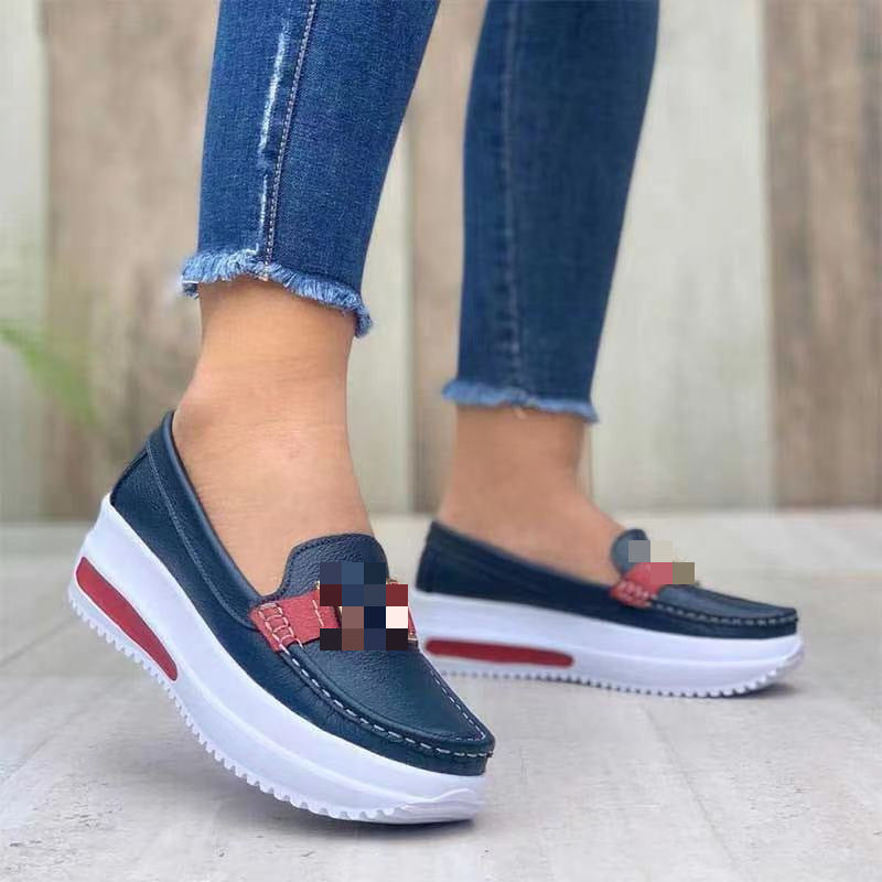 Damen Plateau-Loafer mit Metallic-Textil und leichter Profilsohle Drune