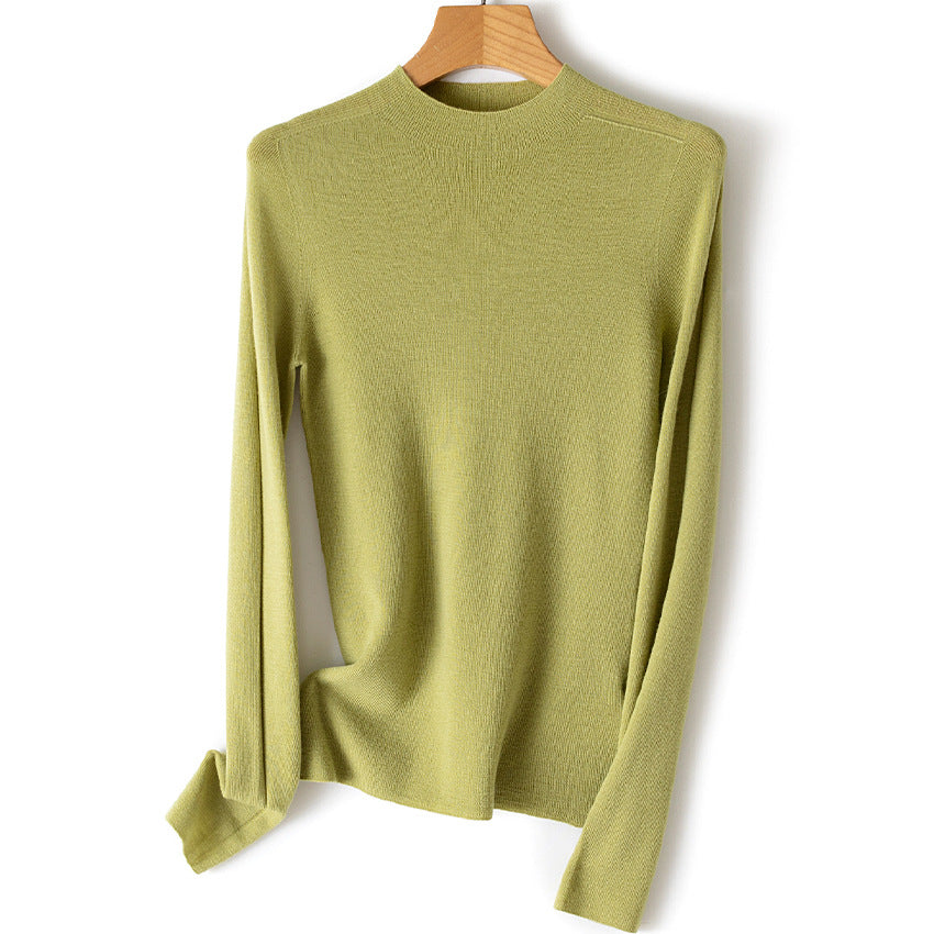 Damen Leichter Feinstrick-Pullover mit kurzem Stehkragen und schmaler Silhouette Drune