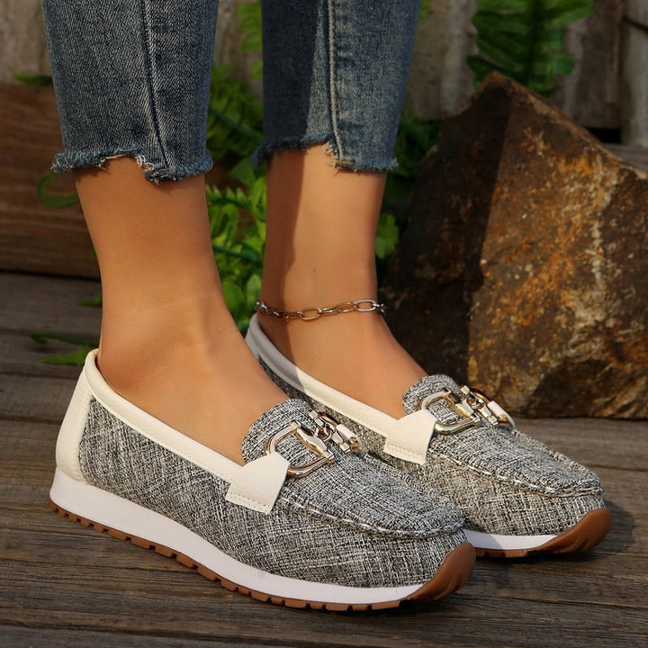 Damen Slipper-Loafer mit gepolstertem Komfortfußbett und rutschfester Profilsohle Drune