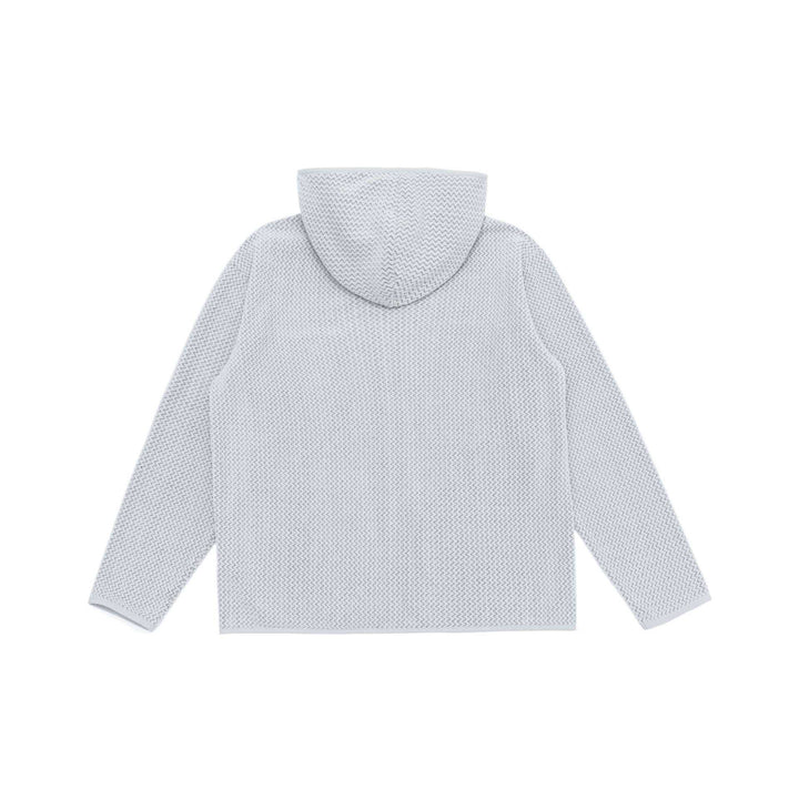 Unisex Strukturierte Kapuzenjacke mit durchgehendem Reißverschluss und Brustzippertasche Drune