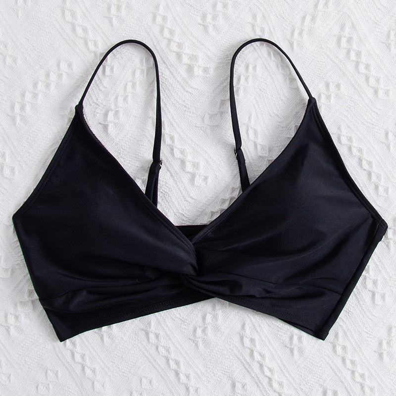 Damen sommerlicher Bralette-Bikinioberteil mit eleganter Twist-Detail Drune
