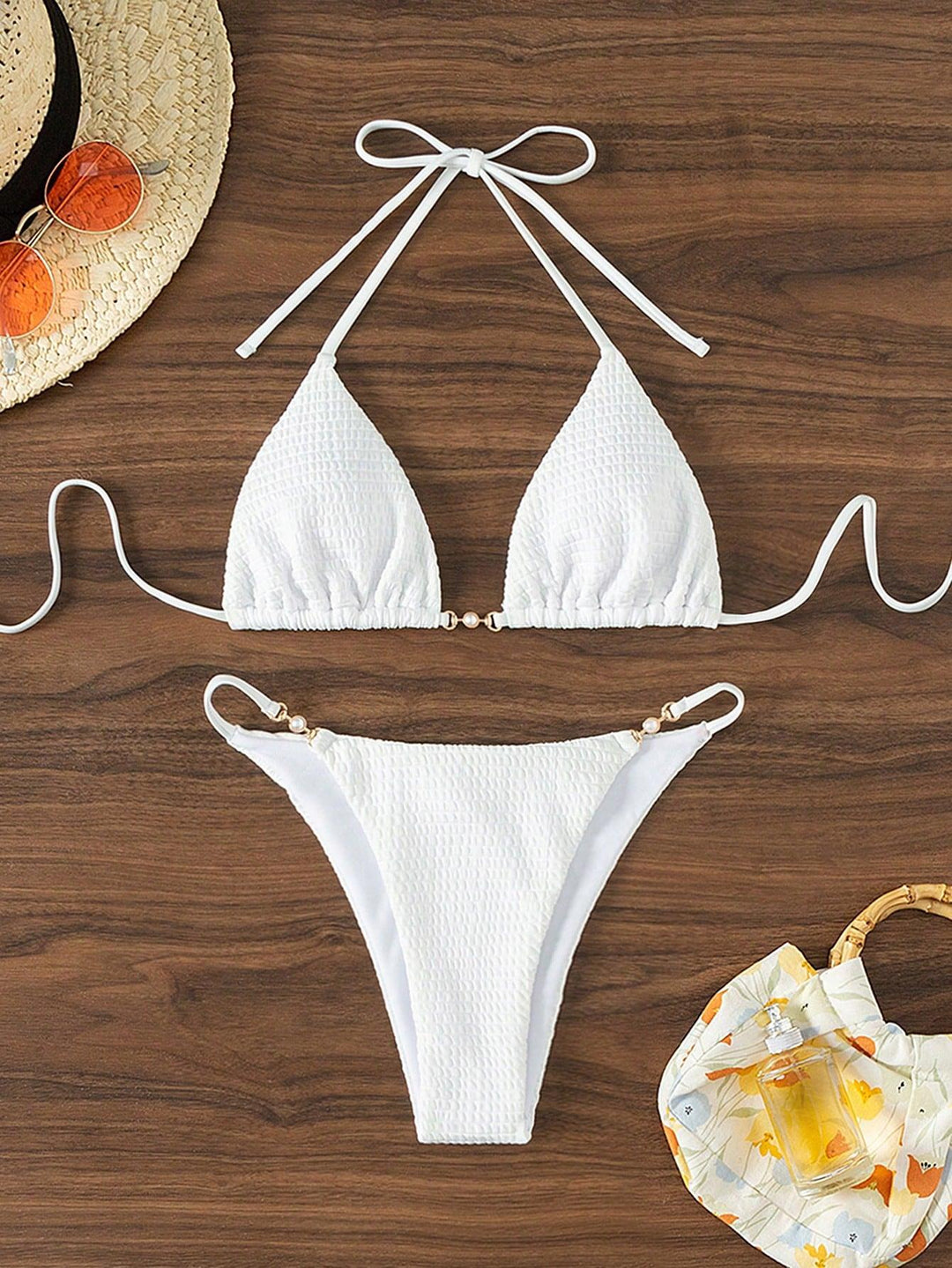 Damen Triangel-Bikini mit modischen Schnürdetails und eleganten Akzenten Drune