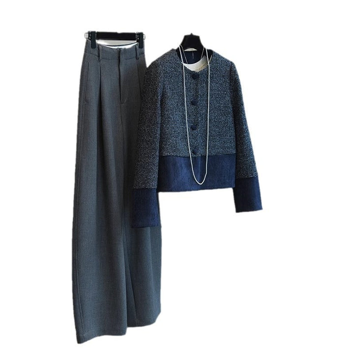 Damen Elegante Kurzjacke mit strukturiertem Gewebe Drune