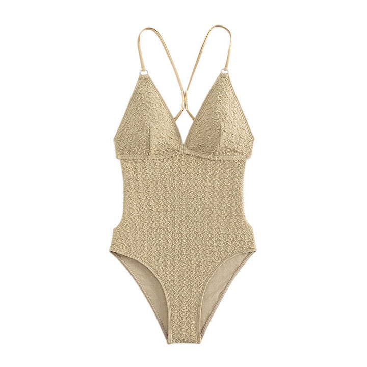 Damen Einteiler Badeanzug mit elegantem Rüschendesign Drune