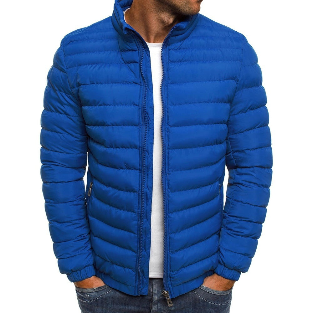 Herren leichte Steppjacke mit hohem Kragen und elastischen Bündchen Drune