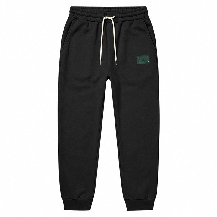 Herren Minimalistische Fleece-Jogginghose mit elastischem Tunnelzug und schmalen Bündchen Drune