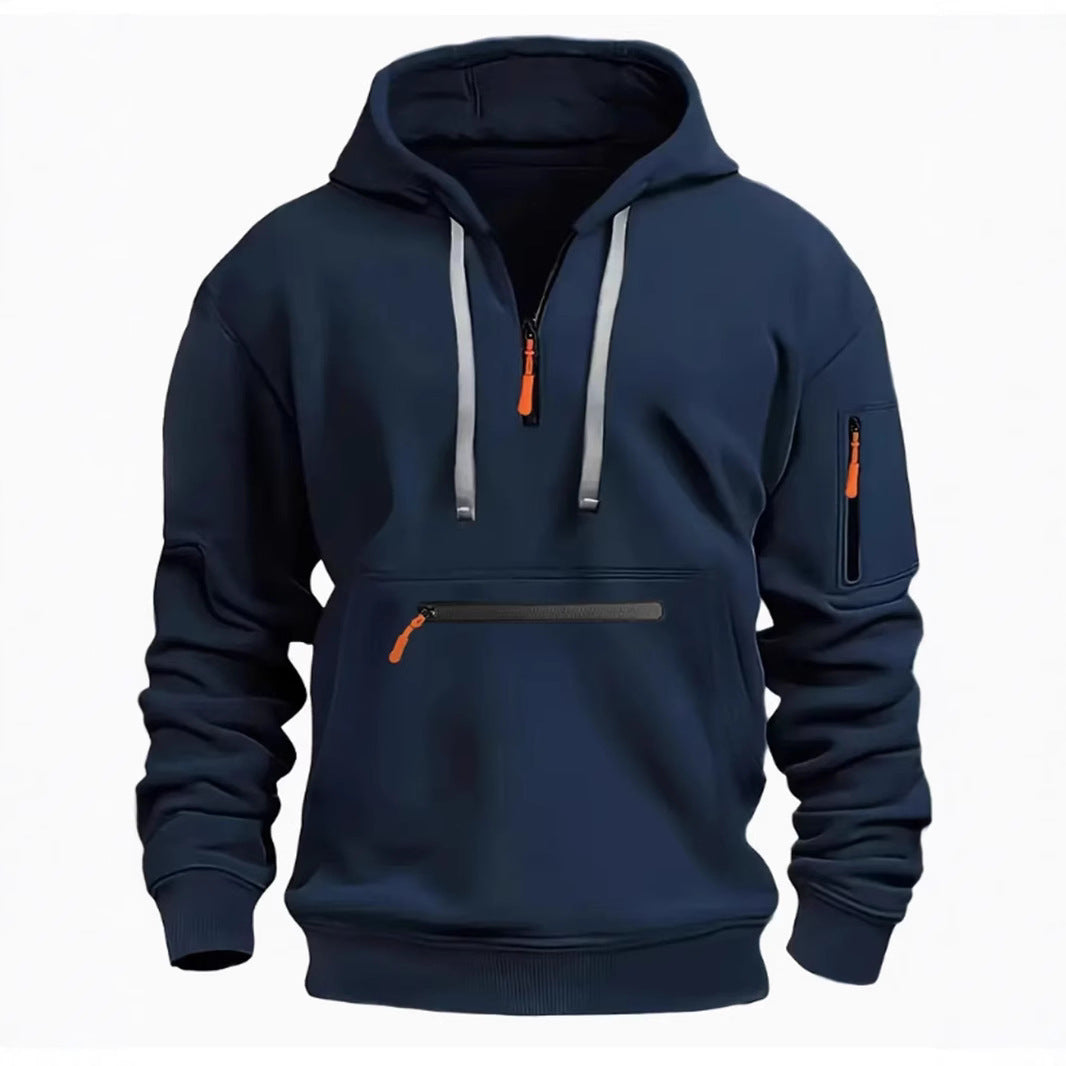 Herren Funktioneller Kapuzenpullover mit praktischem Reißverschluss Drune