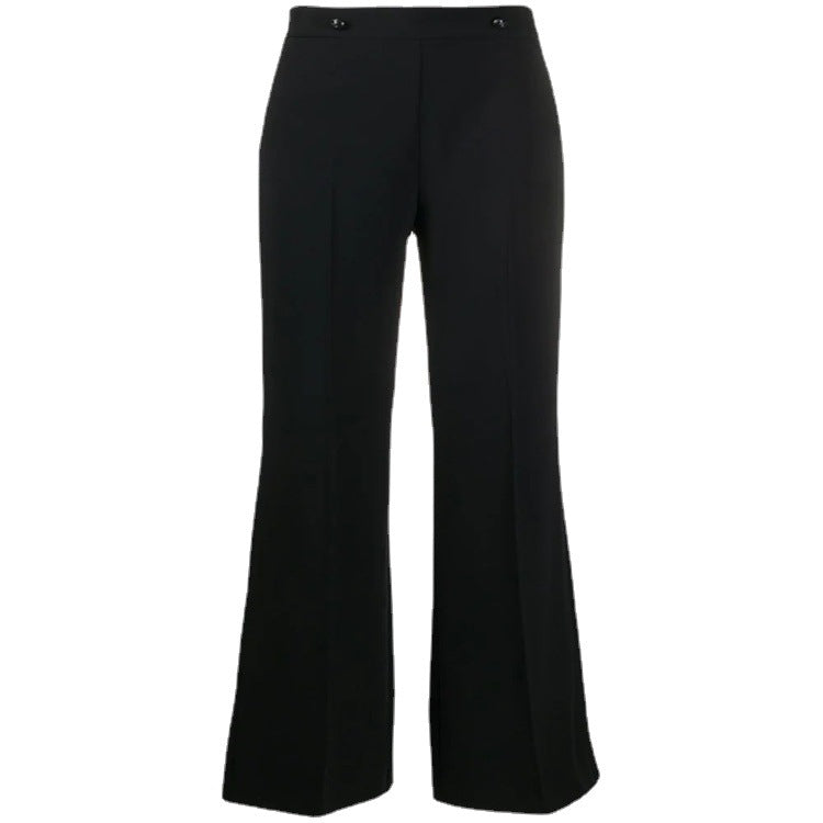 Damen Hochtaillierte Tailoring-Palazzohose mit Bügelfalte und weitem Bein Drune
