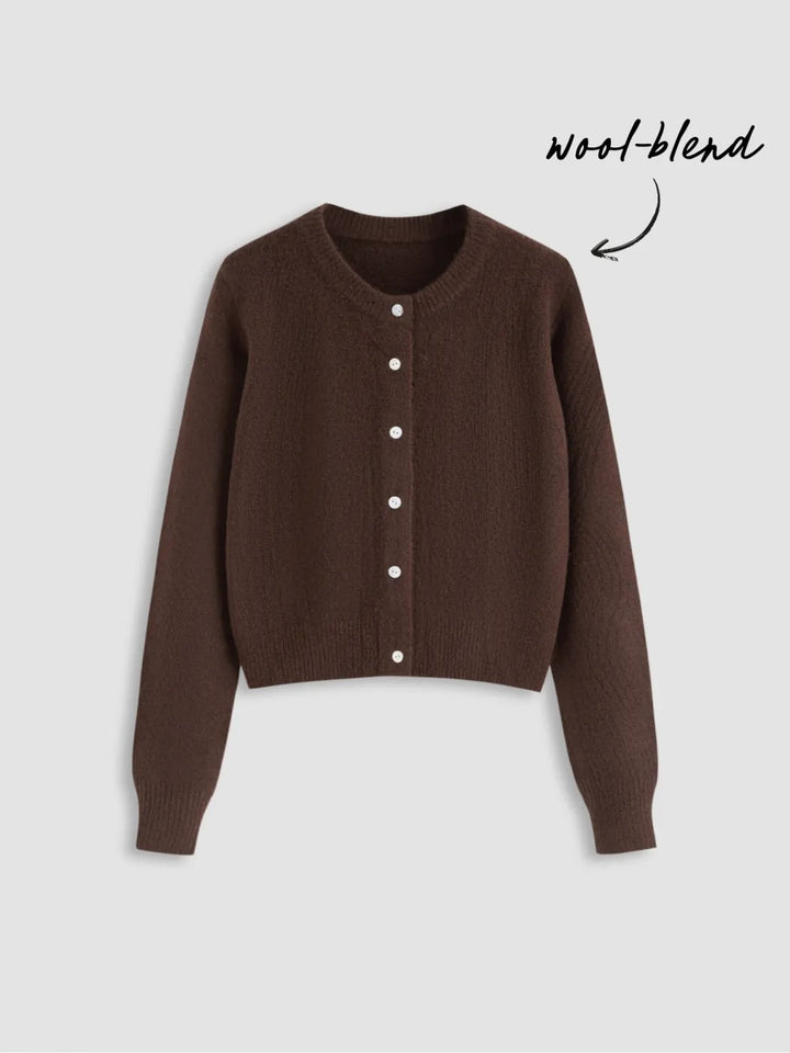 Damen Eleganter Kurzpullover mit Hemdkragen Drune