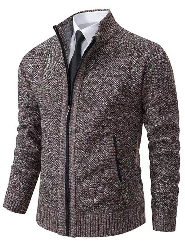Herren modische Strickjacke mit Reißverschluss und praktischen Taschen Drune