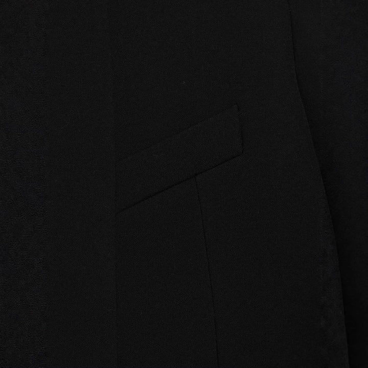 Damen Kurze Boxy-Capejacke mit Stehkragen, verdeckter Knopfleiste und Pattentasche Drune