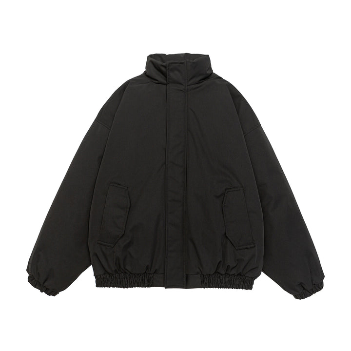Herren Gekürzte Boxy Steppjacke mit hohem Stehkragen, elastischem Saum und Pattentaschen Drune