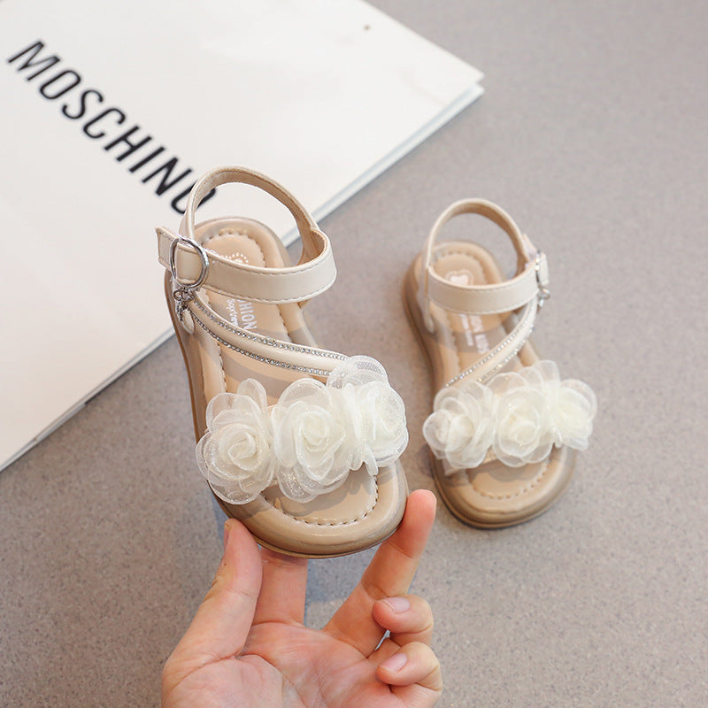 Mädchen Floral Verzierte Komfort Sandalen Drune
