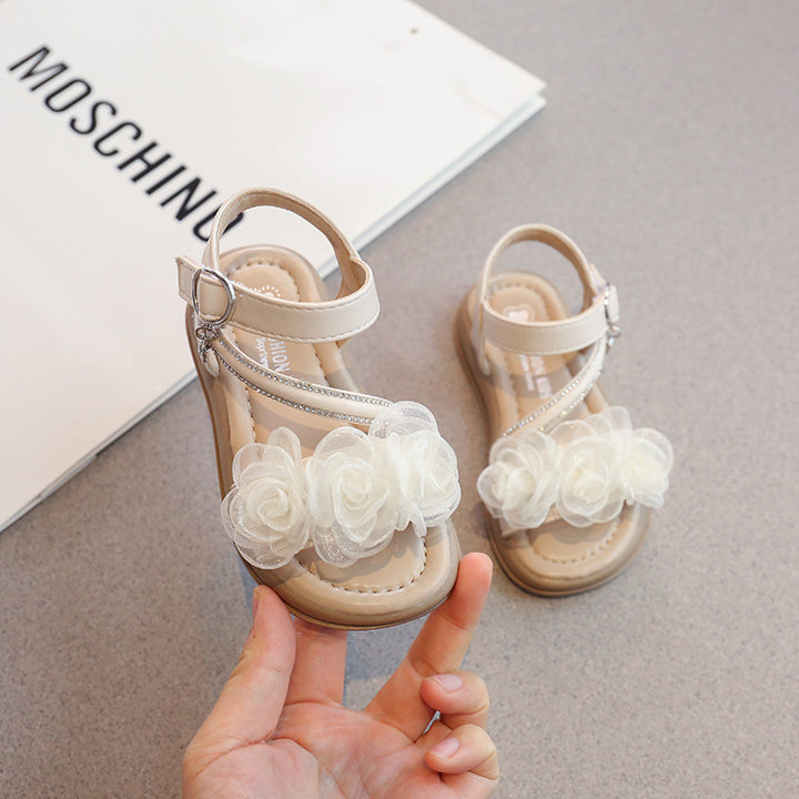 Mädchen Floral Verzierte Komfort Sandalen Drune