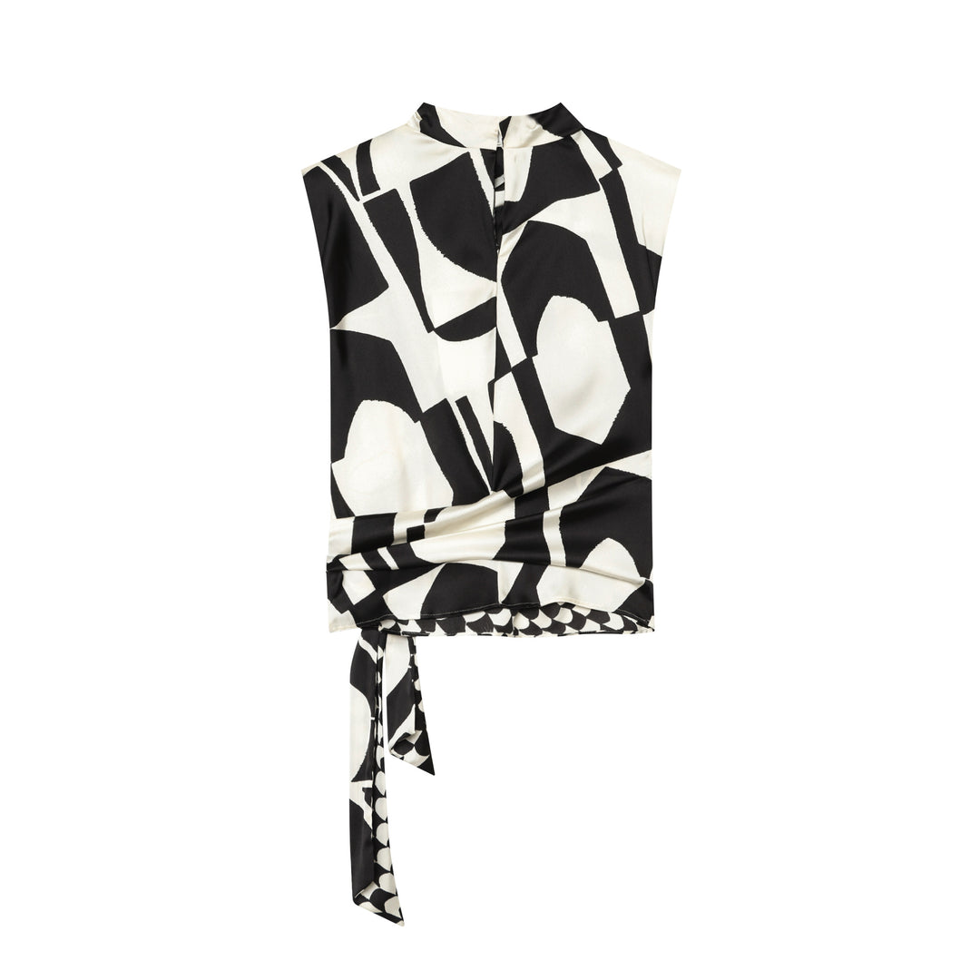 Damen Weite Palazzohose mit grafischem Allover‑Print und hoher Bundpassform Drune