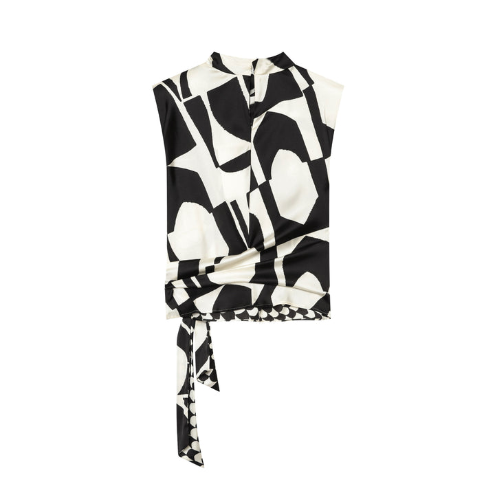 Damen Weite Palazzohose mit grafischem Allover‑Print und hoher Bundpassform Drune