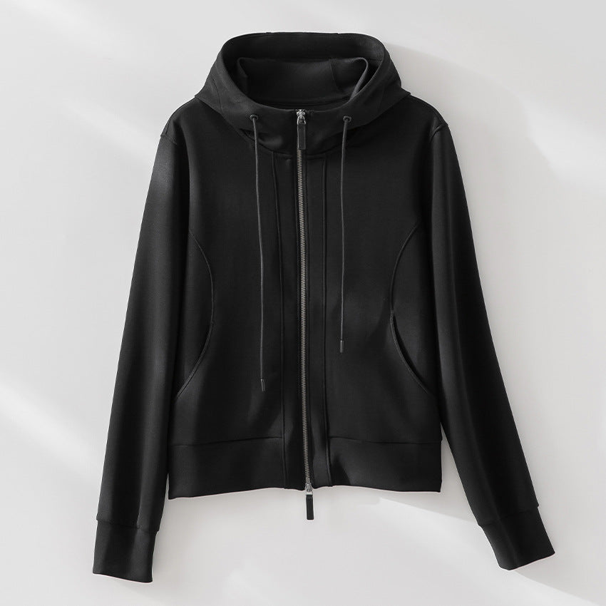 Damen Kapuzen-Performance-Zipjacke mit Reißverschluss und seitlichen Eingriffstaschen Drune