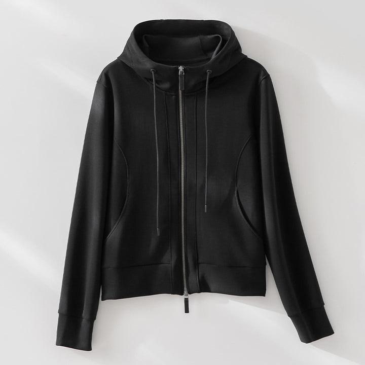 Damen Kapuzen-Performance-Zipjacke mit Reißverschluss und seitlichen Eingriffstaschen Drune