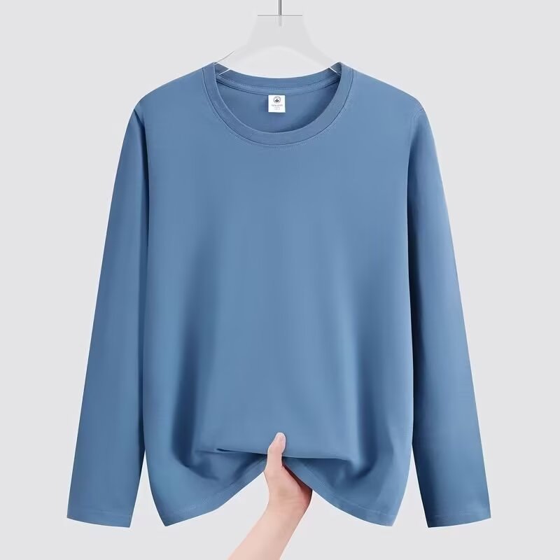 Damen Lässiges Langarmshirt aus atmungsaktiver Baumwolle Drune