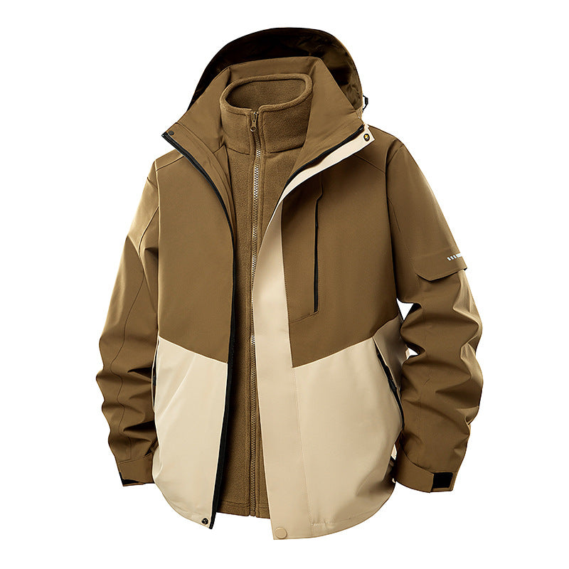 Herren Multifunktionale Winterjacke mit abnehmbarer Kapuze Drune