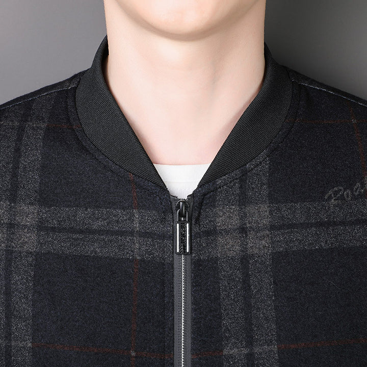 Herren Sportliche Karierte Bomberjacke Drune