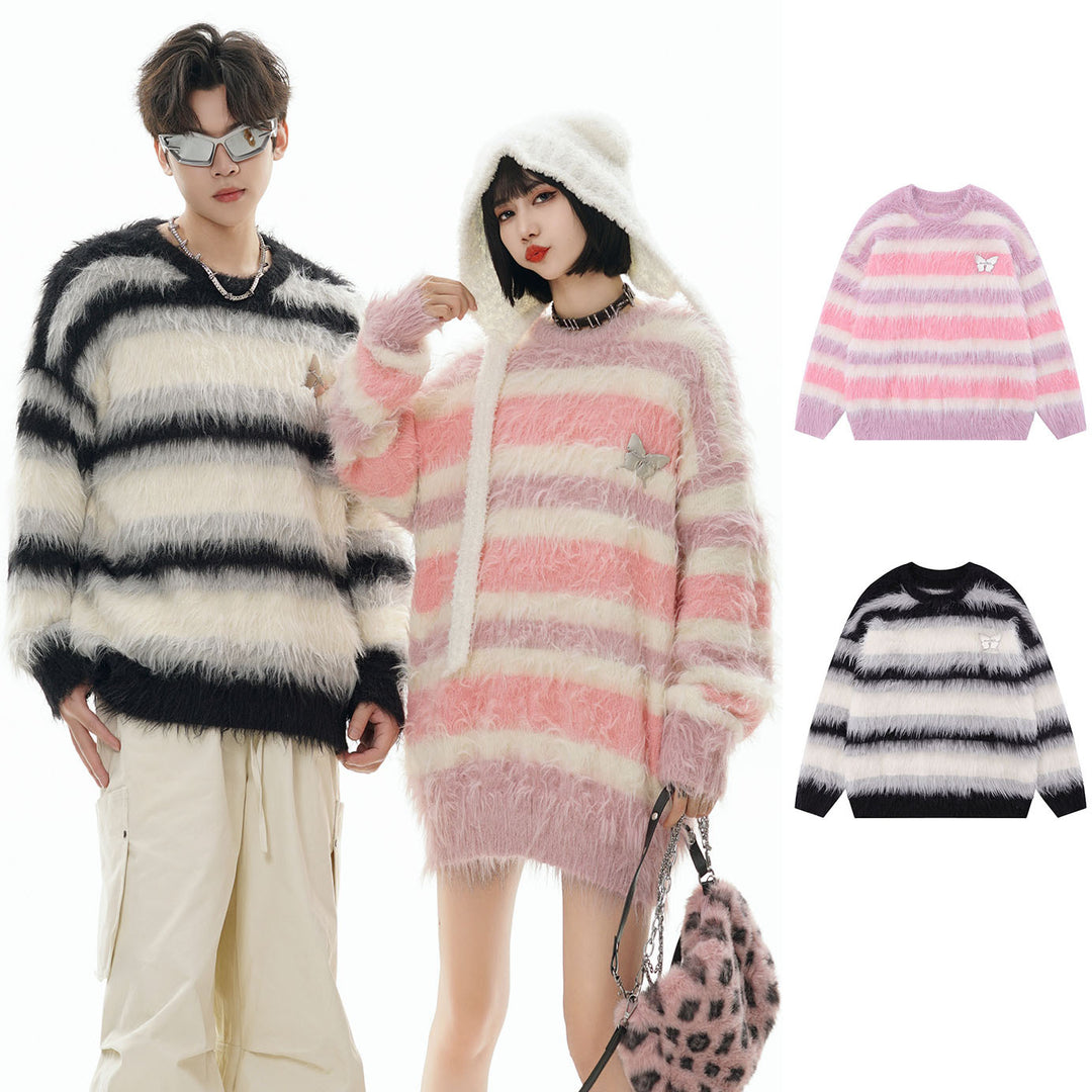 Damen Modischer Strickpullover mit tierischem Motiv Drune