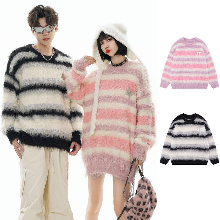 Damen Modischer Strickpullover mit tierischem Motiv Drune