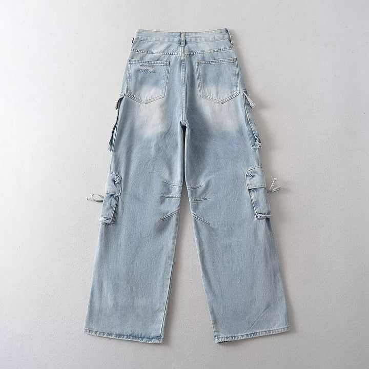 Damen Cargo-Jeans mit funktionalen Taschen und lässigem Schnitt Drune