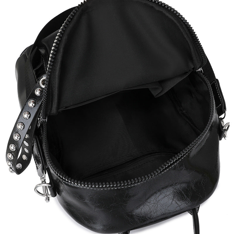 Drune | Rucksack - Silber - Hochwertiges Leder mit Polyester-Futter