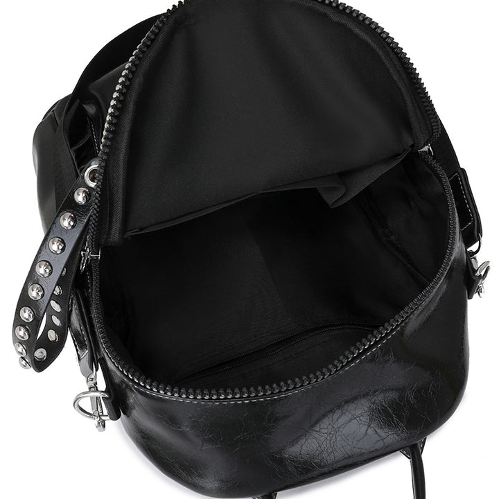 Drune | Rucksack - Silber - Hochwertiges Leder mit Polyester-Futter