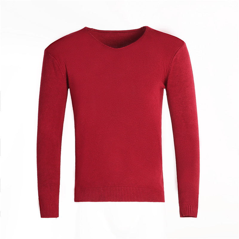 Herren nan feiner V-Ausschnitt-Pullover aus Baumwoll-Merino-Mix mit schmaler Silhouette Drune
