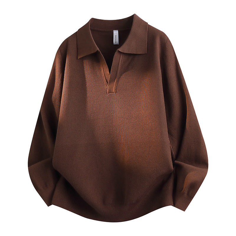 Damen Lässiger Pullover mit V-Ausschnitt Drune