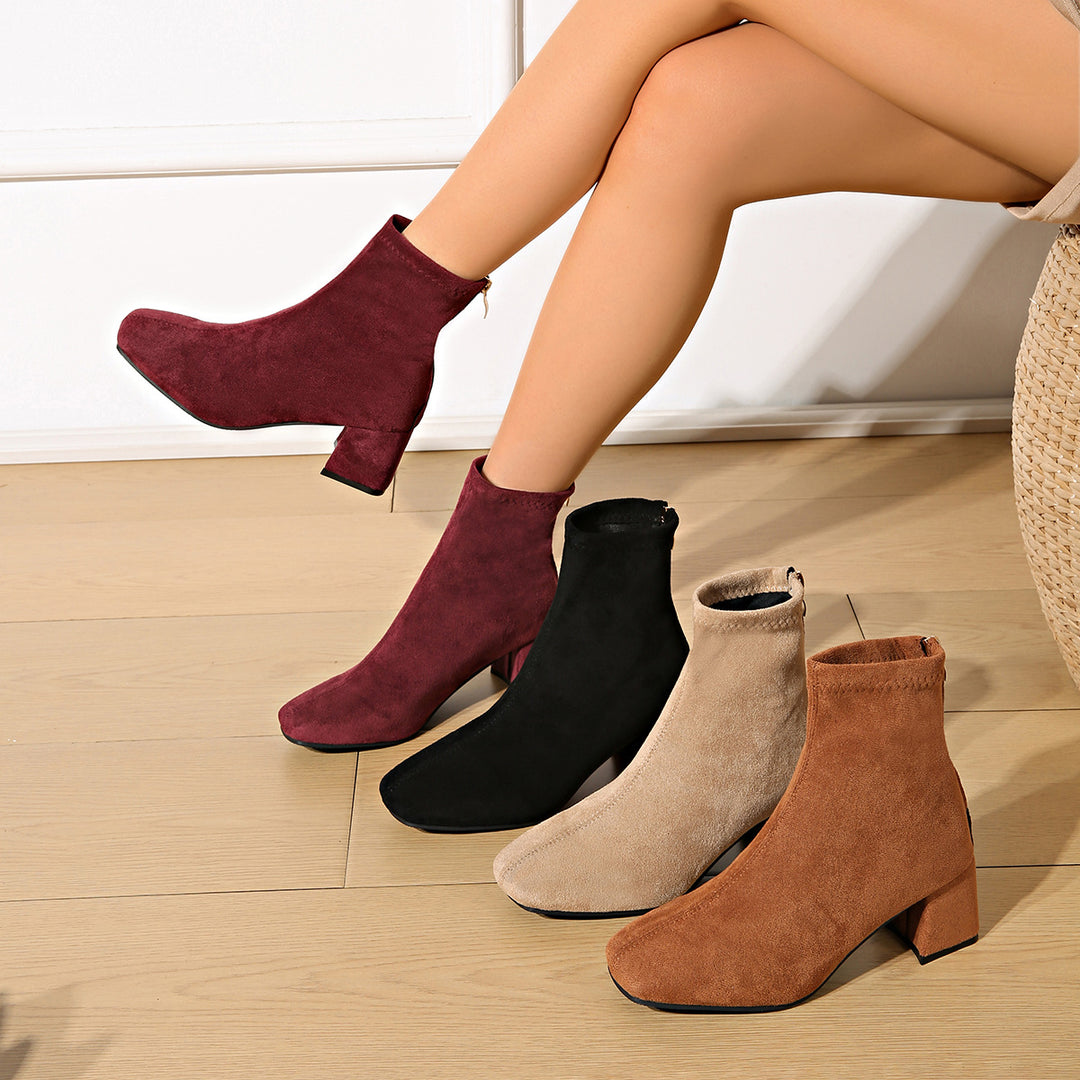 Damen Modische Stiefeletten Drune