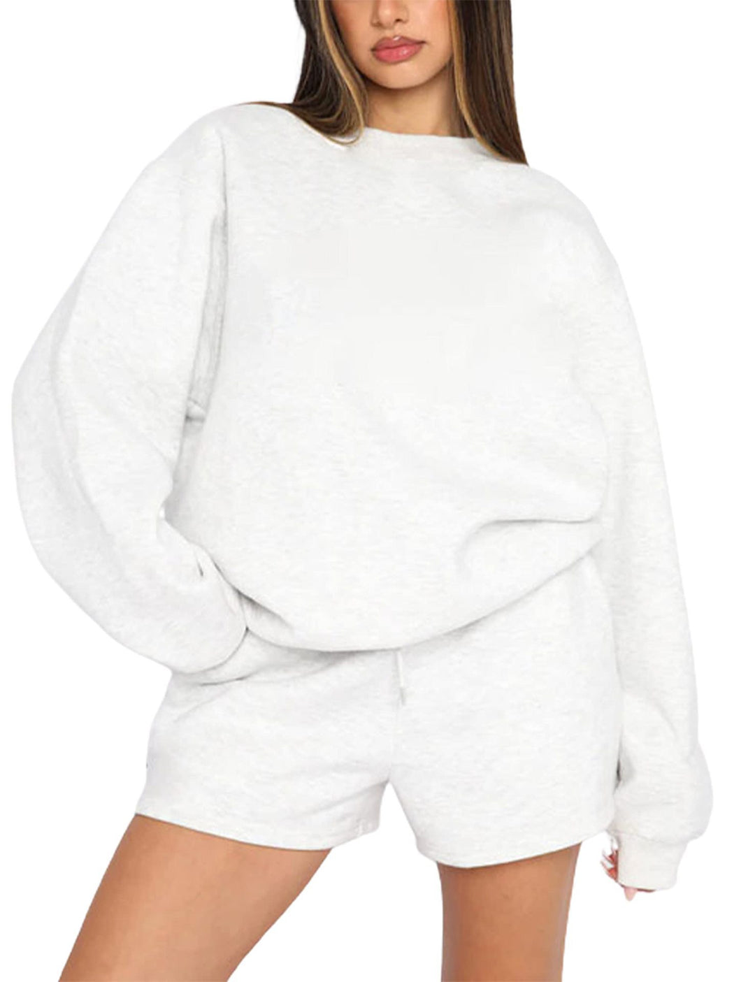 Damen Freizeitlicher Sweater- und Shorts-Set Drune