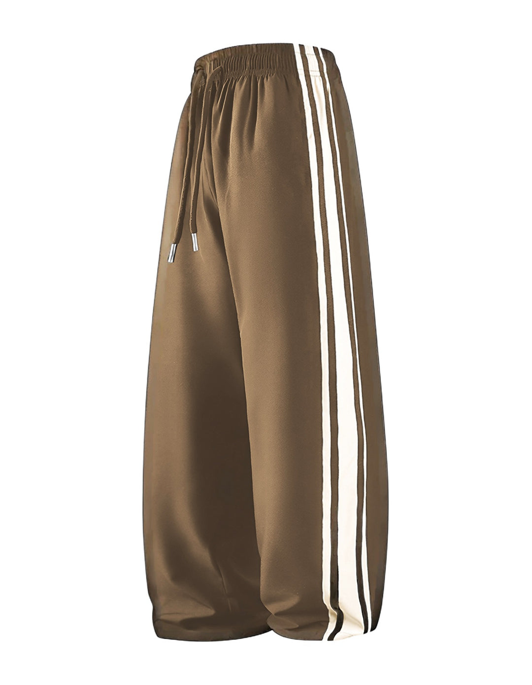 Damen Weite Trackpants mit Tunnelzugbund und seitlichen Kontraststreifen Drune