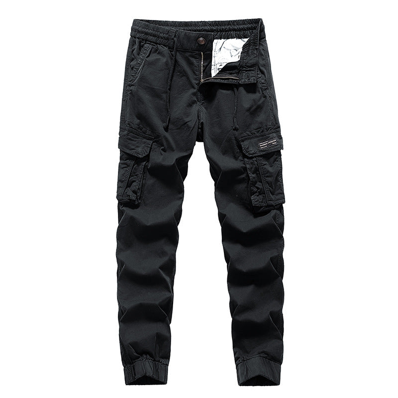 Herren Cargo-Jogginghose im Utility‑Stil mit Elastikbund, Tunnelzug und Mehrfach‑Cargotaschen Drune