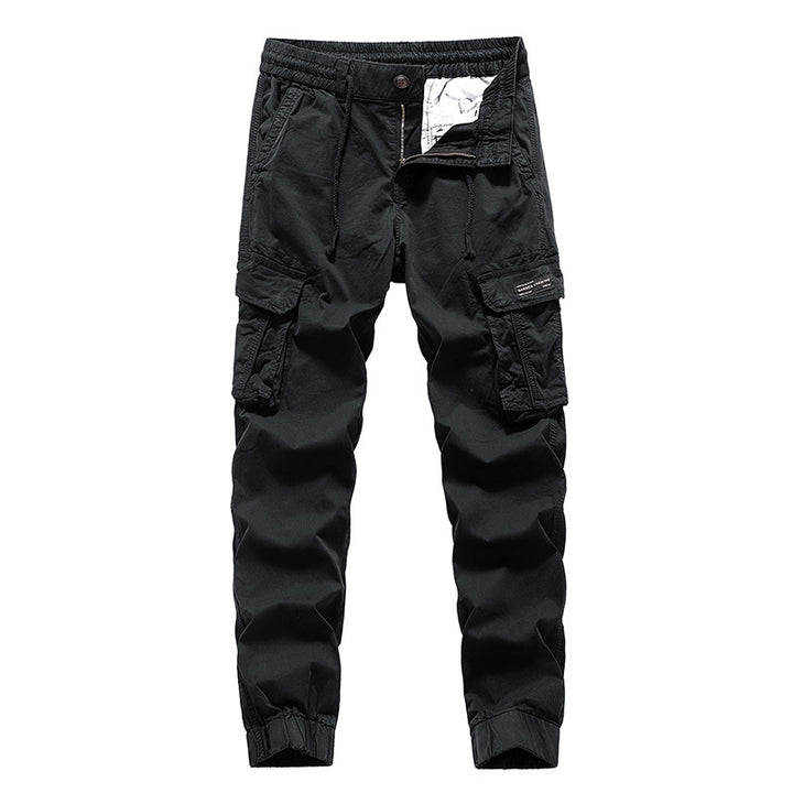 Herren Cargo-Jogginghose im Utility‑Stil mit Elastikbund, Tunnelzug und Mehrfach‑Cargotaschen Drune