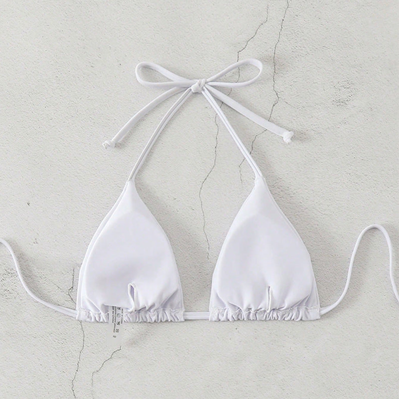 Damen Triangel-Bikini mit modischem Leopardenmuster und verstellbaren Trägern Drune